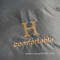 Luxury Logo embroidery solid Washed silk bedding set